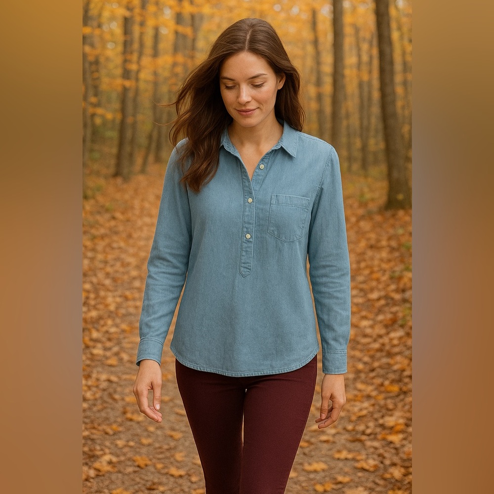 J. Crew | Chambray Light Blue Button Down Shirt